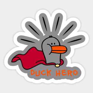 Duck Hero Sticker